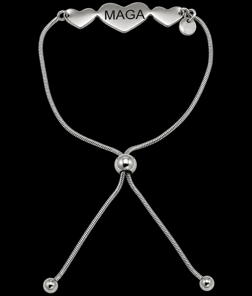 MAGA Adjustable Bollo Sterling Silver Bracelet