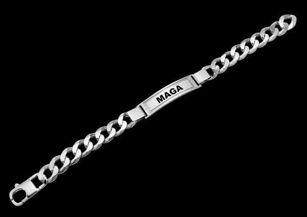 MAGA Sterling Silver Mens Bracelet