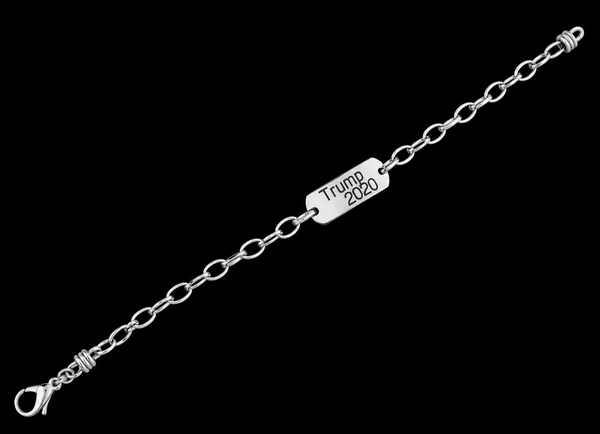 Trump 2020 Sterling Silver Unisex Bracelet