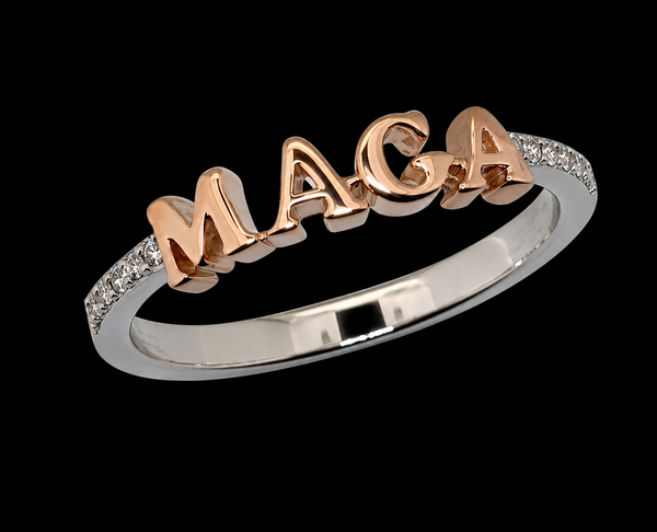 MAGA Silver ring with 6-Diamonds