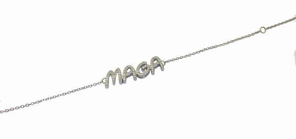 MAGA 8 DIAMOND SILVER BRACELET WEAR IT PROUDLY