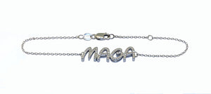 MAGA 8 DIAMOND SILVER BRACELET WEAR IT PROUDLY