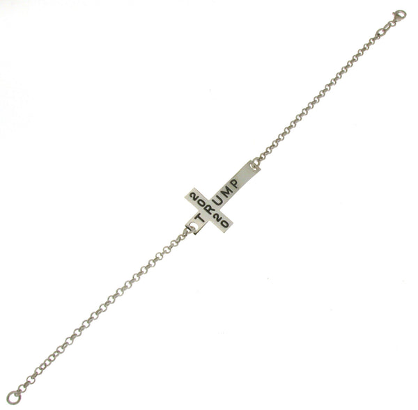 Trump 2020 Cross Womens Silver bracelet