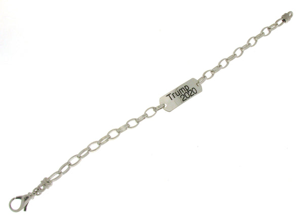 Trump 2020 Sterling Silver Unisex Bracelet