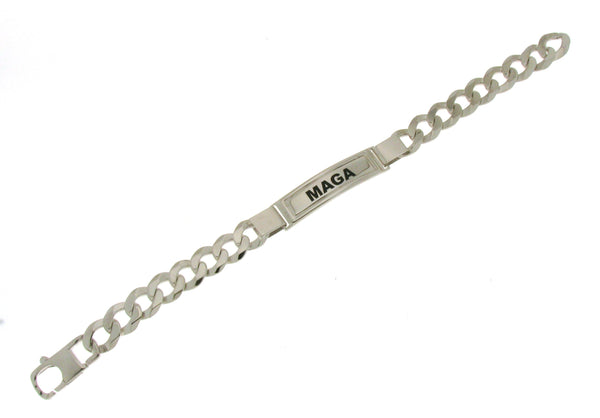 MAGA Sterling Silver Mens Bracelet