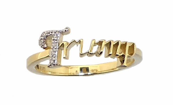 Trump  Ring With 6- Diamonds In Sterling Silver